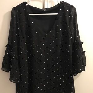 Black and White Polka Dot Blouse 00 Torrid